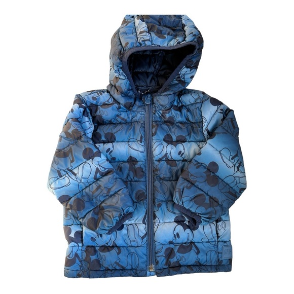 Baby Gap Disney Mickey Blue Zip Up Fall and Winter 2T Coat Comfy - Picture 1 of 5